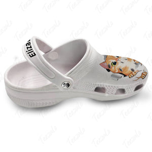Cat Scratch Personalized Clogs Shoes - Gift For Cat Lovers