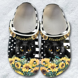 Cat Personalized Clogs Shoes, Custom Cat Face Gift TT1102