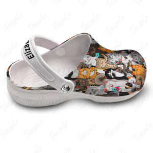 Cats Personalized Clogs Shoes With Your Name