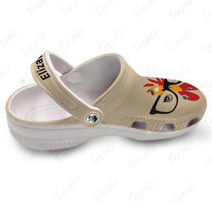 Funny Chicken Face Personalized Clogs Shoes For Her