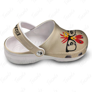 Funny Chicken Face Personalized Clogs Shoes For Her