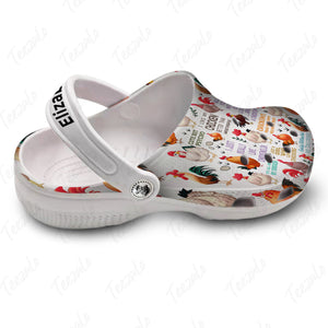 Chicken Personalized Clogs Shoes With Cute And Quotes