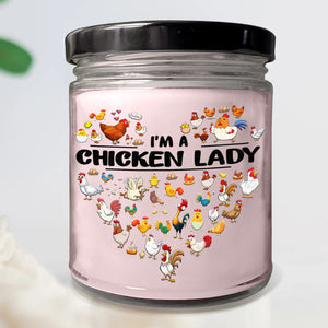 I'm A Chicken Lady Candle For Chicken Lovers - Candle Born Teezalo