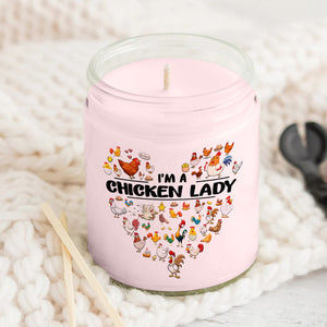 I'm A Chicken Lady Candle For Chicken Lovers - Candle Born Teezalo