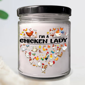 I'm A Chicken Lady Candle For Chicken Lovers - Candle Born Teezalo