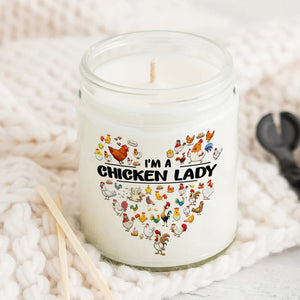 I'm A Chicken Lady Candle For Chicken Lovers - Candle Born Teezalo