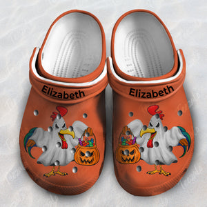 Chicken Ghost Halloween Clogs Shoes Personalized Clogs Shoes