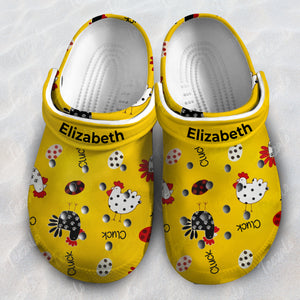 Chicken Personalized Clogs Shoes, Cluck
