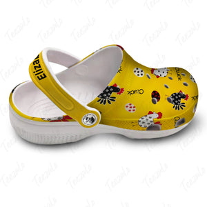 Chicken Personalized Clogs Shoes, Cluck