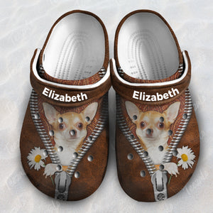 Chihuahua With Daisy Personalized Clogs Shoes