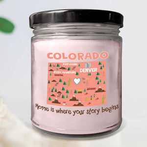Colorado Is Where Your Story Begins Candle - Candle Born Teezalo