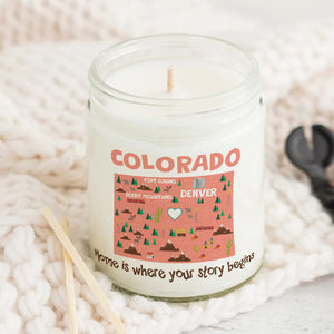 Colorado Is Where Your Story Begins Candle - Candle Born Teezalo