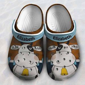 Cows Milk Personalized Clogs Shoes With Your Name TH1121 1