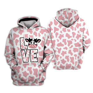 Cow Love All Over Hoodie