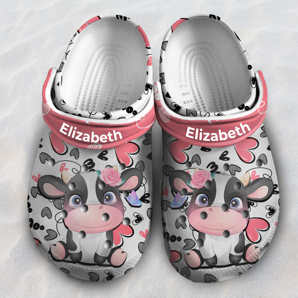 Cow Personalized Clogs Shoes With Cow Cute