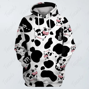 Cow Moo All Over Hoodie TH0921