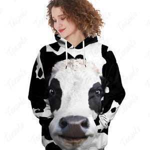 Cow Face All Over Hoodie