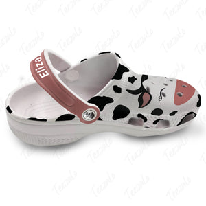 Cow Funny Cartoon Personalized Clogs Shoes
