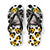 Cow Print Flip Flops With Sunflower