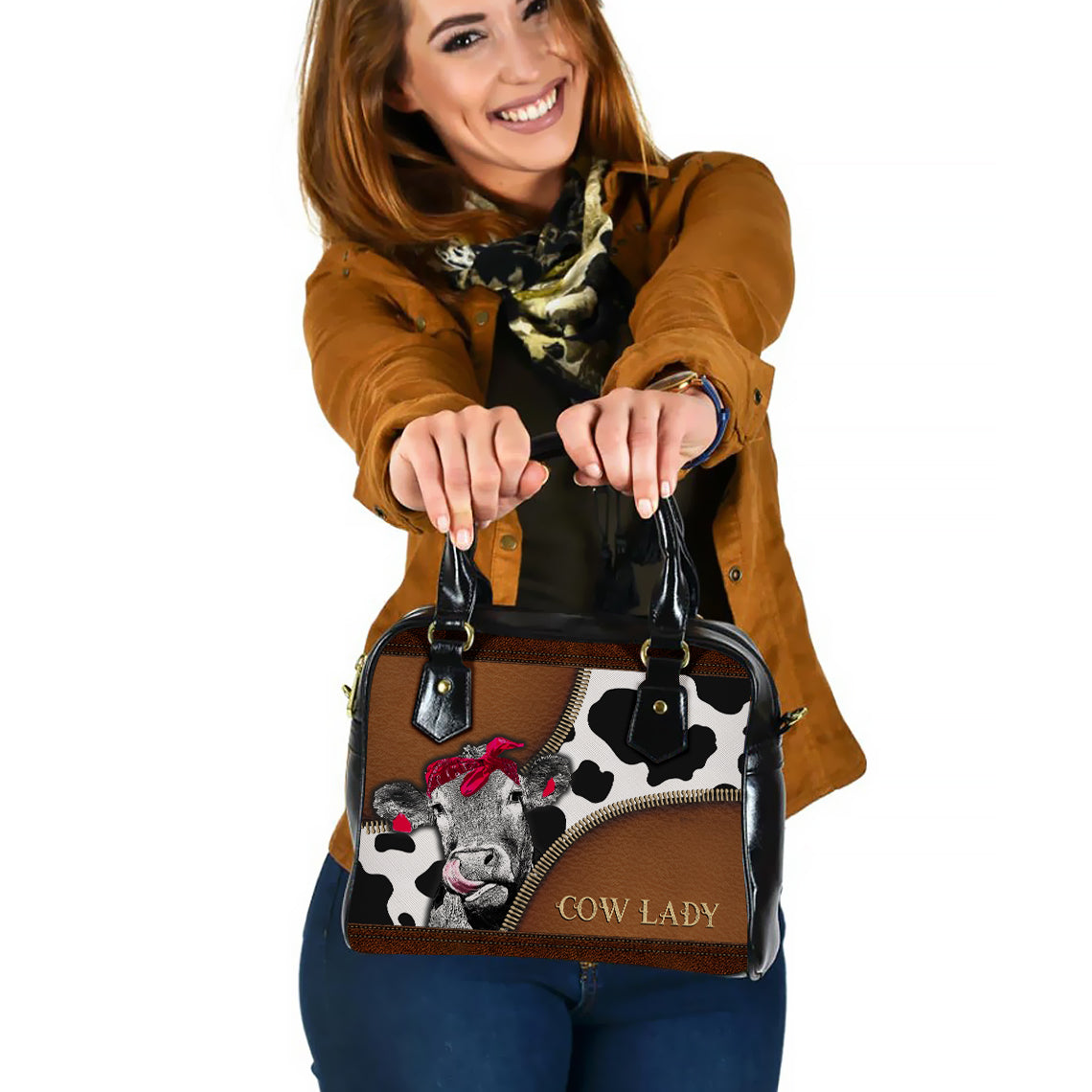 Cow Lady Shoulder Handbag