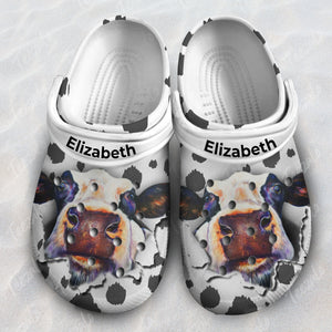 Cow Crack Personalized Clog Shoes