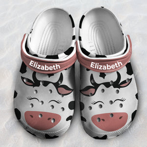 Cow Funny Cartoon Personalized Clogs Shoes