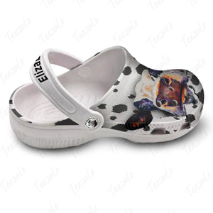 Cow Crack Personalized Clog Shoes
