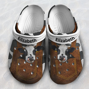 Cow Personalized Clogs Shoes With Pattern