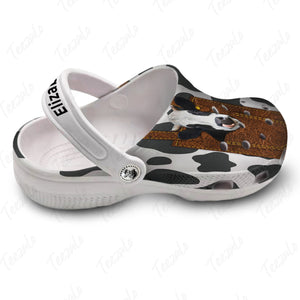 Cow Personalized Clogs Shoes With Pattern