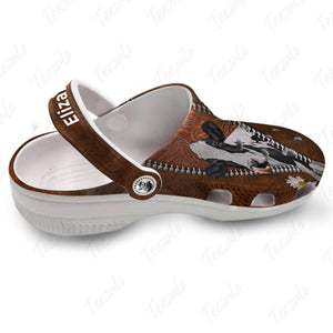 Cow With Daisy Personalized Clogs Shoes