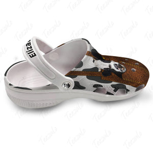 Cow Personalized Clogs Shoes With Pattern