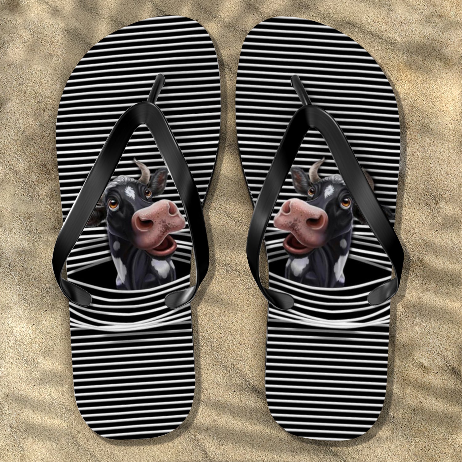 Cow Hole Flip Flops - Flip Flops Pet Teezalo