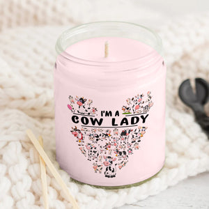 I'm A Cow Lady Candle For Cow Lovers - Candle Born Teezalo