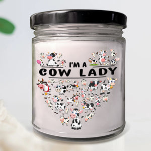 I'm A Cow Lady Candle For Cow Lovers - Candle Born Teezalo