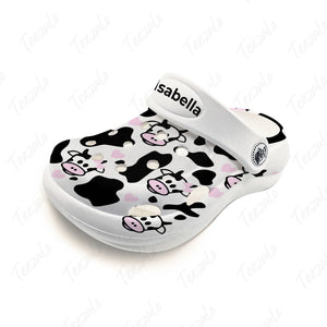 Cow Cartoon Kids Personalized Clogs Shoes
