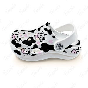 Cow Cartoon Kids Personalized Clogs Shoes