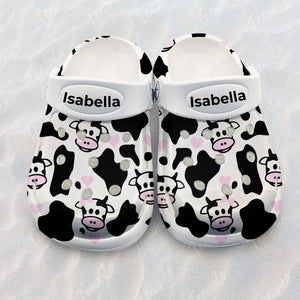 Cow Cartoon Kids Personalized Clogs Shoes