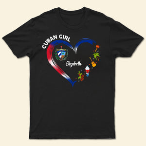 Cuban Girl Heart With Symbols Hoodie