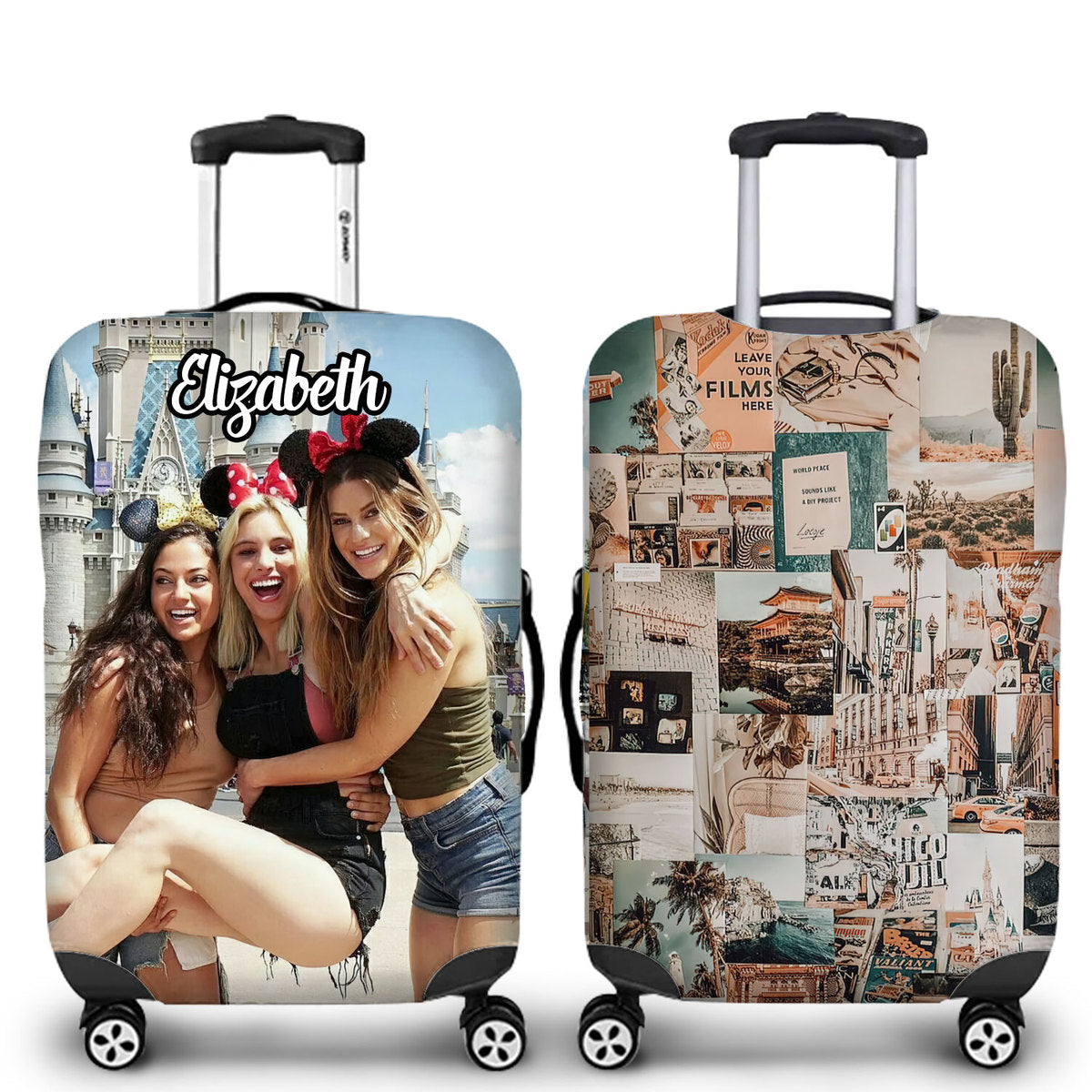 Custom Luggage Covers With Photo, Custom Suitcase Covers - Teezalo