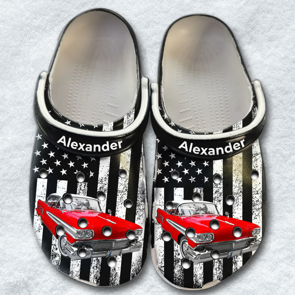 Custom Car Clogs Shoes, Personalized Car Gift