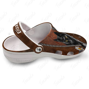 Custom Cat Personalized Clogs Shoes With Daisy