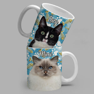 Custom Cat Lovers Mug, Custom Photo Face Mug