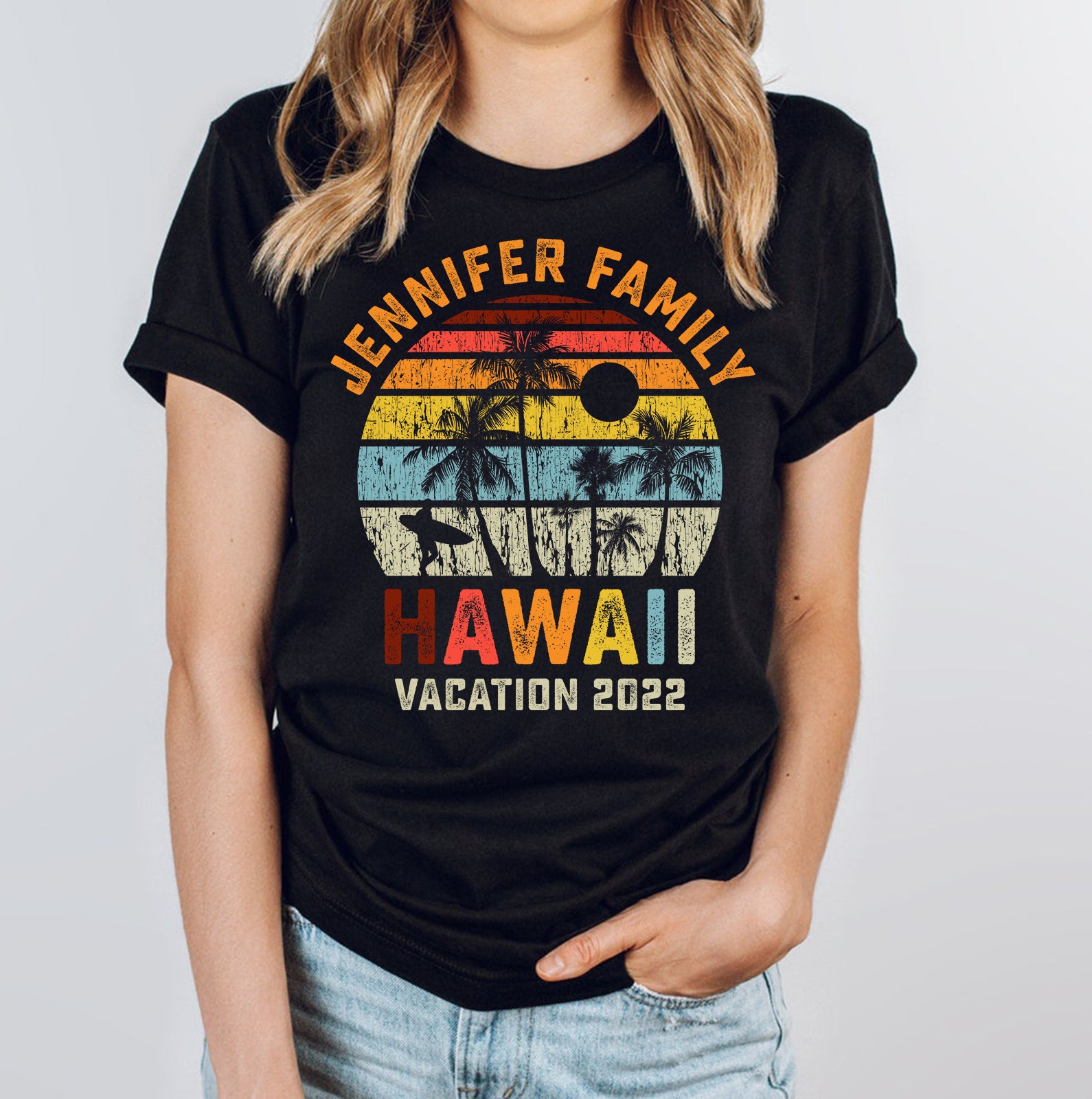 Vintage Family Vacation Personalized T-shirt - T-shirt Vacation Teezalo