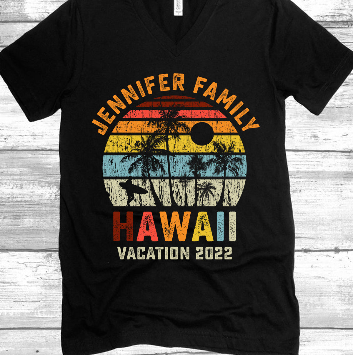 Vintage Family Vacation Personalized T-shirt - T-shirt Vacation Teezalo