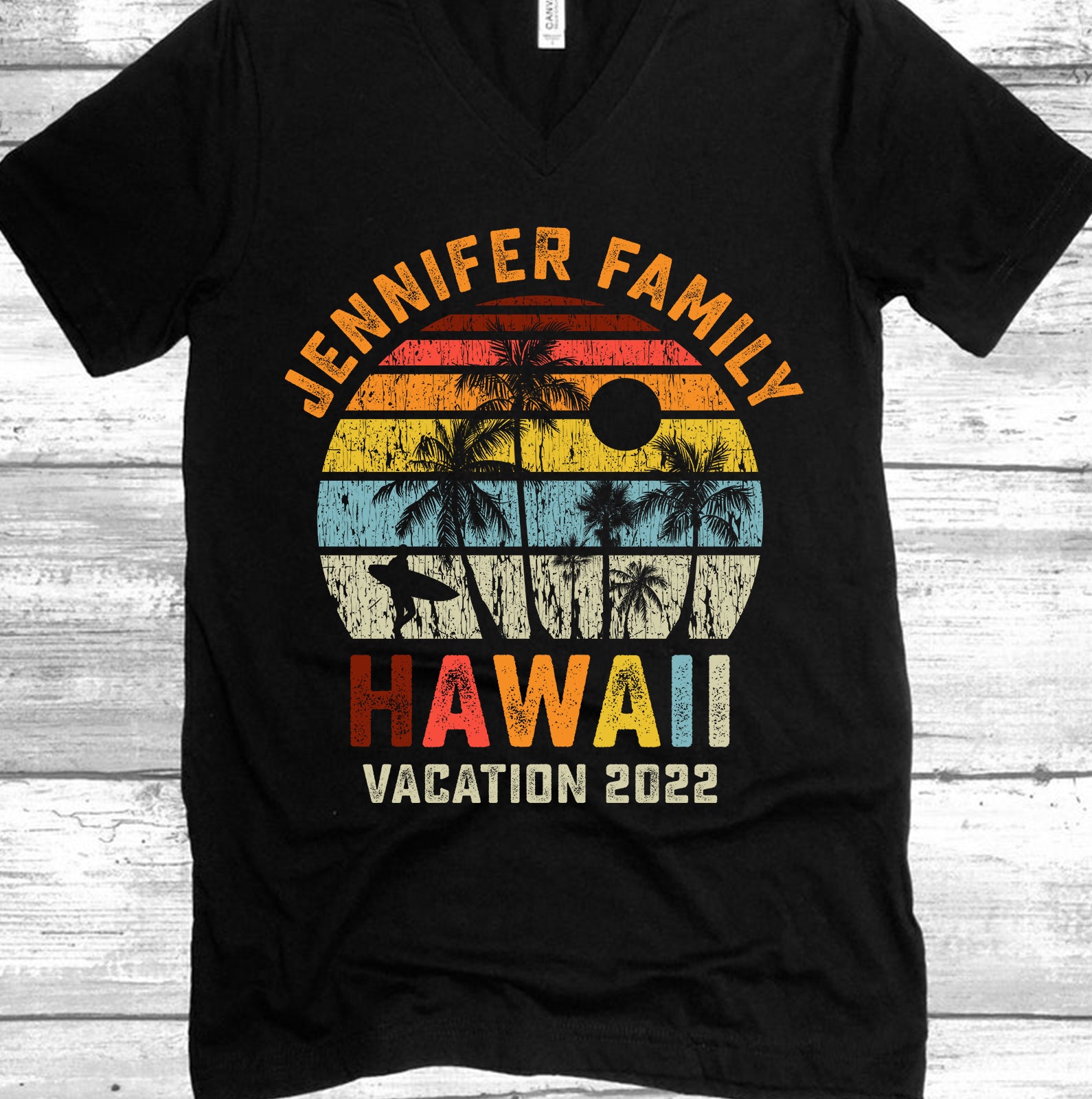 Vintage Family Vacation Personalized T-shirt - T-shirt Vacation Teezalo