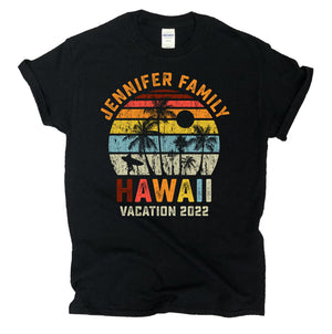 Vintage Family Vacation Personalized T-shirt - T-shirt Vacation Teezalo