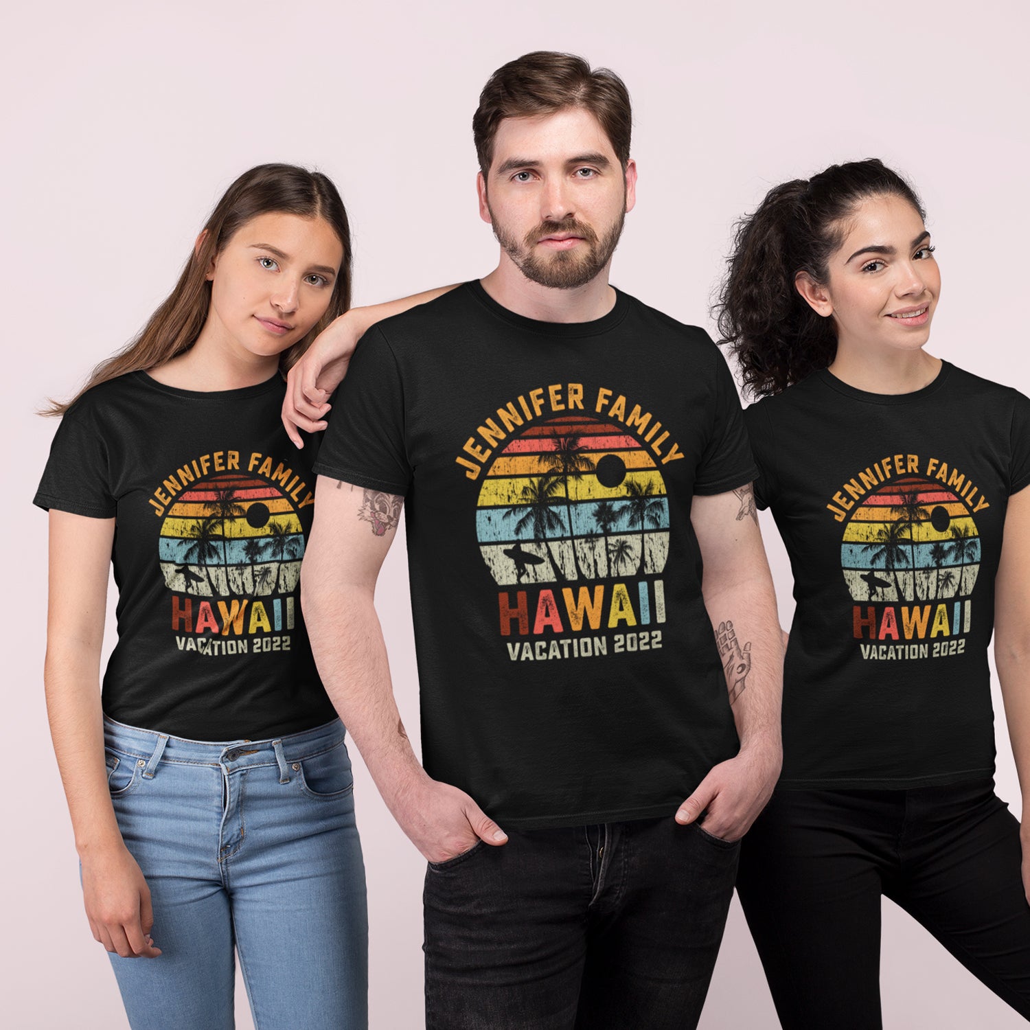 Vintage Family Vacation Personalized T-shirt - T-shirt Vacation Teezalo