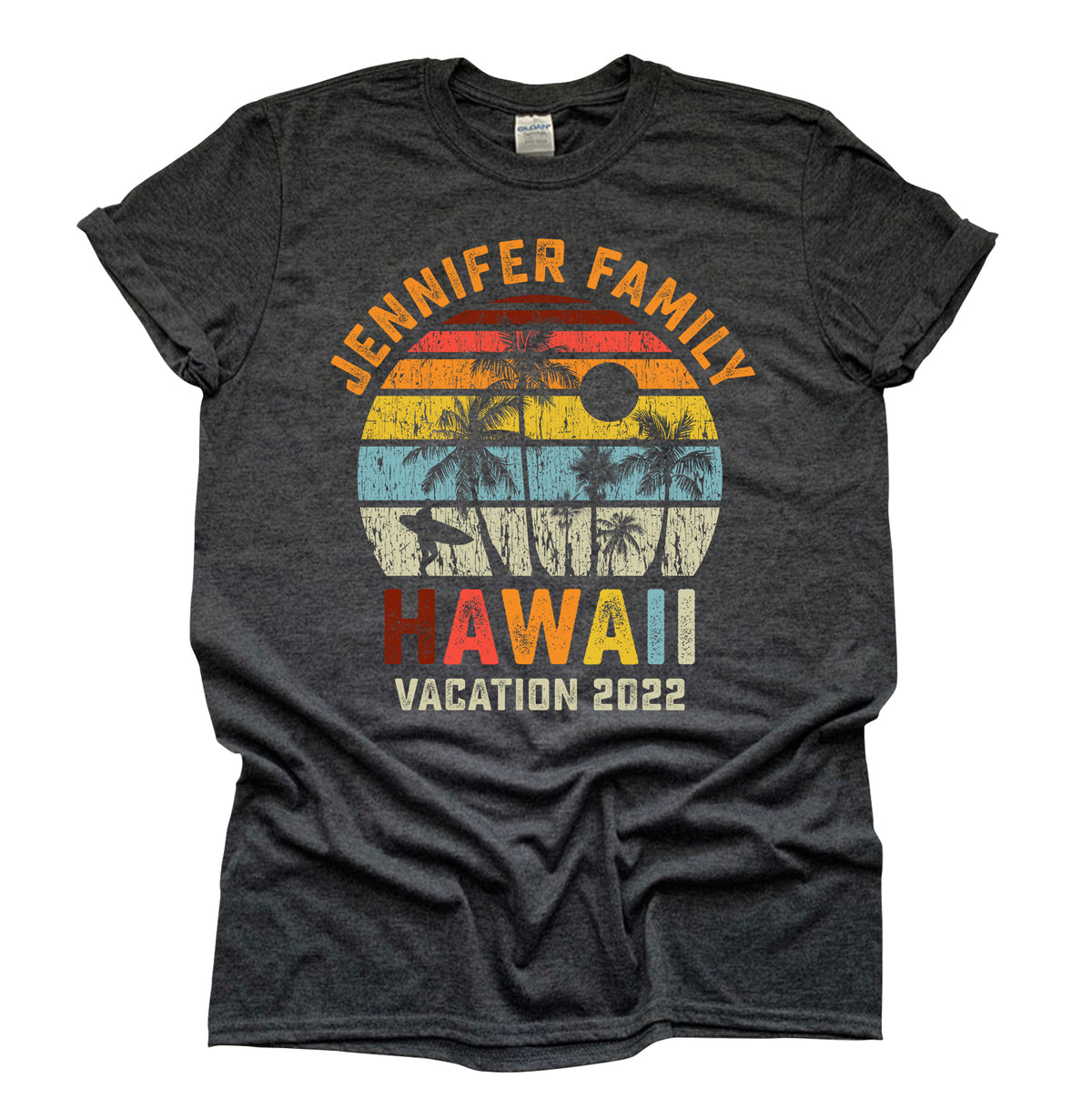 Vintage Family Vacation Personalized T-shirt - T-shirt Vacation Teezalo