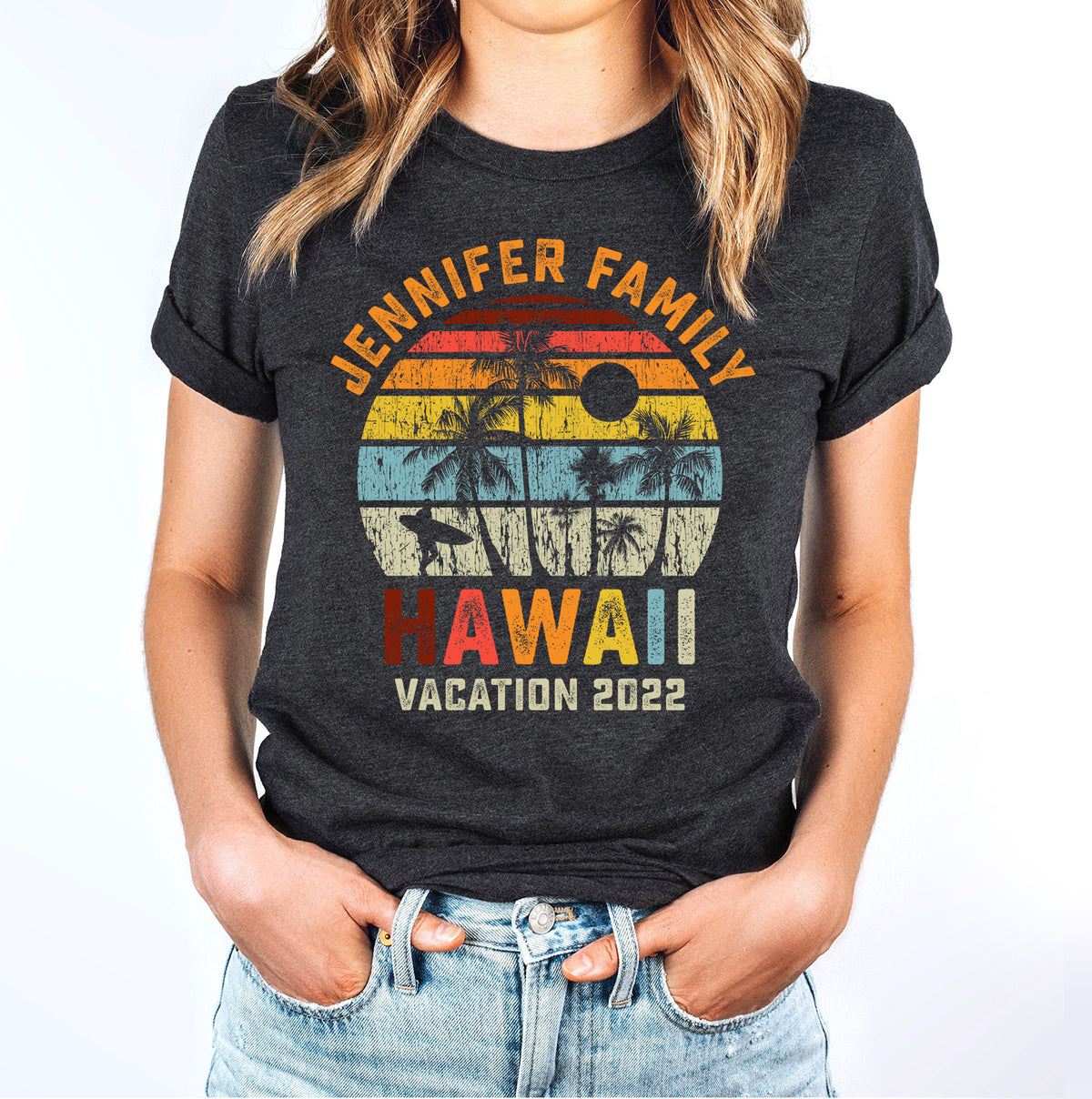 Vintage Family Vacation Personalized T-shirt - T-shirt Vacation Teezalo