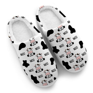 Cute Cow Breeds Custom Push Slipper With Your Name